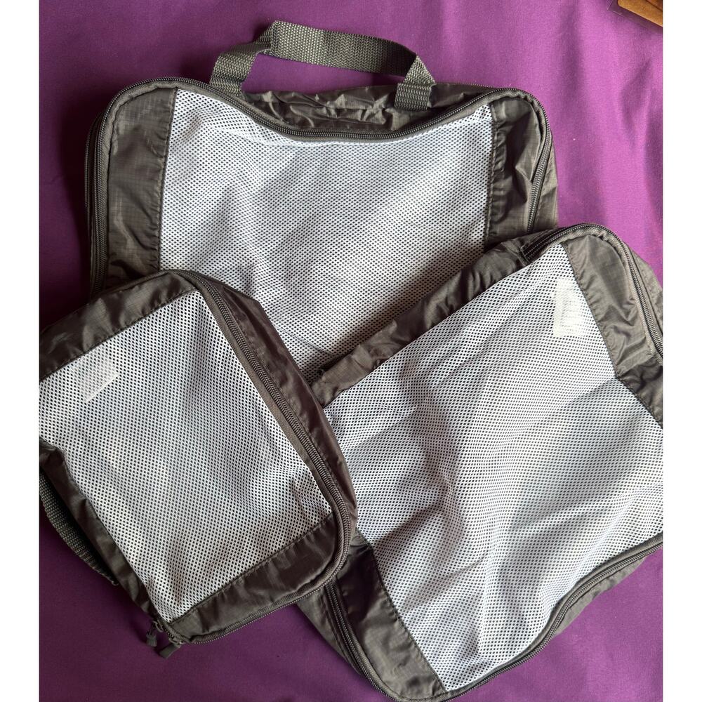 Set of 3 (small, med, large) Gray Travel Packing Cubes - by Protege